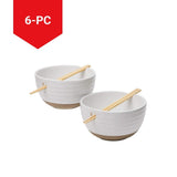 CANVAS Noodle Bowl with Chopsticks Set, Serves 2, 4-pc, White image 3