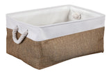 Canvas Olivia Two-Toned Fabric Square Storage Basket