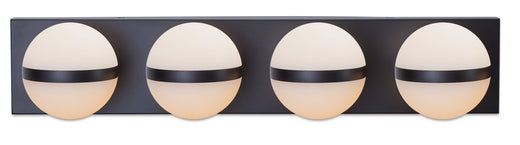 Canvas Orion 4-Light Vanity with Acrylic Glass, Black, 25-in