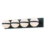 Canvas Orion 4-Light Vanity with Acrylic Glass, Black, 25-in image 4