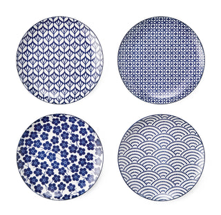 CANVAS Patterned Porcelain Side Plates Serveware Set, 4-pk