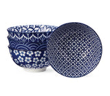 CANVAS Patterned Porcelain Soup Bowl Set, 4-pk
