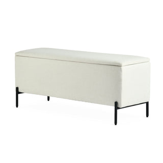 Canvas Picton Storage Bench, White