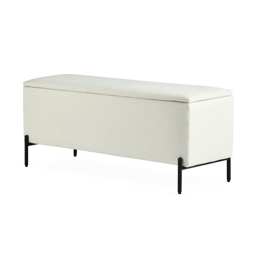 Canvas Picton Storage Bench, White