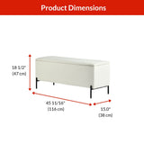 Canvas Picton Storage Bench, White image 2