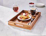 CANVAS Rectangular Wood Serving Tray with Round Handles, 18-in image 4