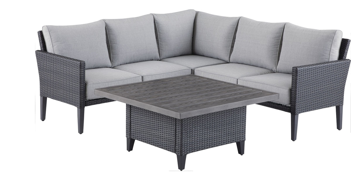 CANVAS Renfrew Square Outdoor Patio Conversation Dining Set with UV-Resistant Cushions, 3-pc