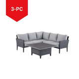 CANVAS Renfrew Square Outdoor Patio Conversation Dining Set with UV-Resistant Cushions, 3-pc image 4