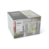 CANVAS Ribbed DOF Dinner Glass Set, Lead-free, 4-pc image 4