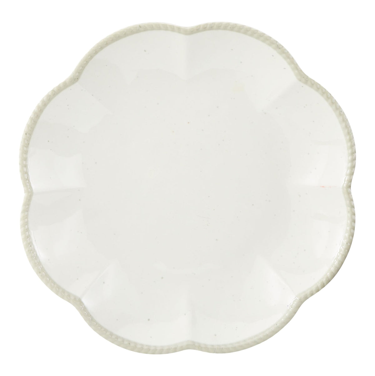 CANVAS Scalloped Dinner Plate, BPA-free, Plastic, Ivory Colour