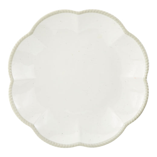 CANVAS Scalloped Dinner Plate, BPA-free, Plastic, Ivory Colour