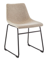 Canvas Scottie Modern Fabric Dining Chair, Dark Grey