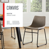 Canvas Scottie Modern Fabric Dining Chair, Dark Grey image 5