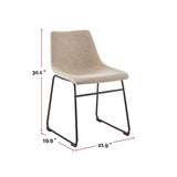 Canvas Scottie Modern Fabric Dining Chair, Dark Grey image 6