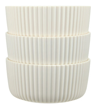 CANVAS Small Ribbed Bowls for Outdoor Dining, 3-pk