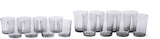 CANVAS Smoked Glassware Tumbler Set, 13 oz & 19 oz, 16-pc