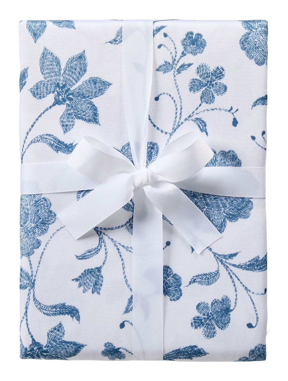 CANVAS Spill Resistant Floral Print Table Cloth, Blue/White, 60-in x 104-in