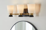 Canvas Springwater 3-Light Vanity with Opal Glass, Black image 5