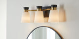 Canvas Springwater 3-Light Vanity with Opal Glass, Black image 6