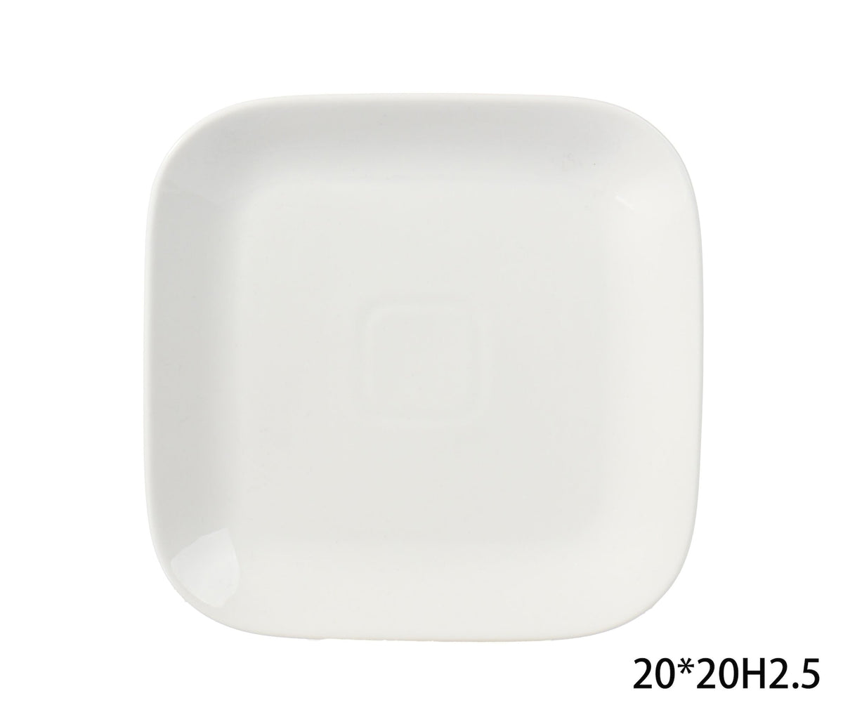 CANVAS Square Stoneware Side Plate, 8-in, White