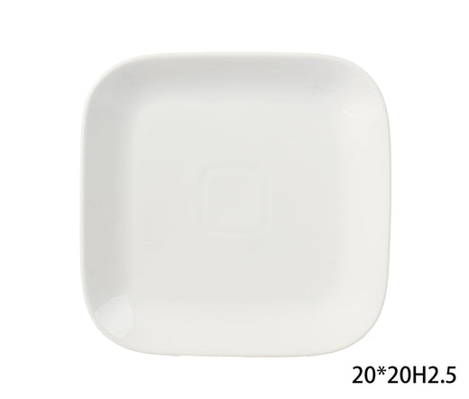 CANVAS Square Stoneware Side Plate, 8-in, White