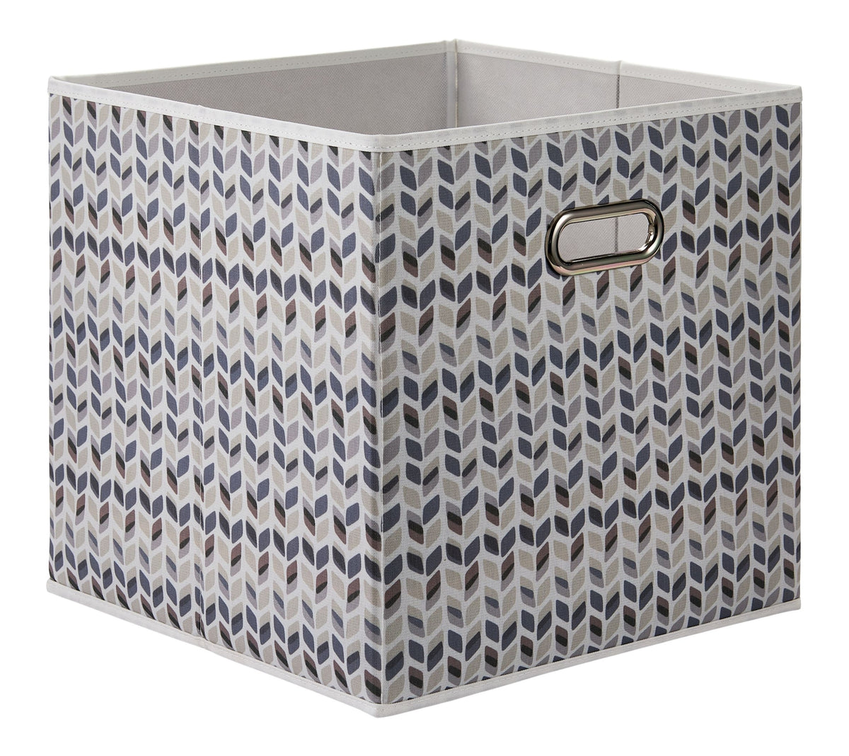 Canvas Tile Pattern Fabric Storage Cube Drawer, 13x13-in