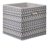 Canvas Tile Pattern Fabric Storage Cube Drawer, 13x13-in