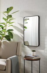 CANVAS Truro Metal Rectangular Wall Mirror, Black, 20 x 30-in image 6