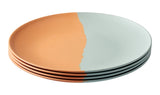CANVAS Two-Toned Side Plate Set, Round, Bamboo, 4-pk