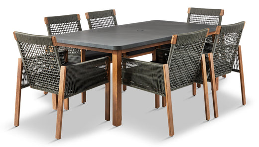 CANVAS Vernon All-Weather Wicker Casual Outdoor/Patio Dining Set, 7-pc