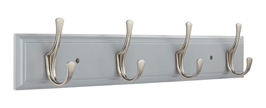 CANVAS Voisin Stainless Steel 4-Hook Rail, Flint Grey, 27-in
