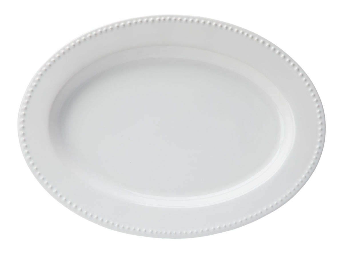 CANVAS Whitworth Oval Stoneware Platter, 11.3-in, White
