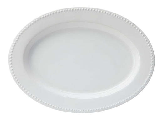 CANVAS Whitworth Oval Stoneware Platter, 11.3-in, White