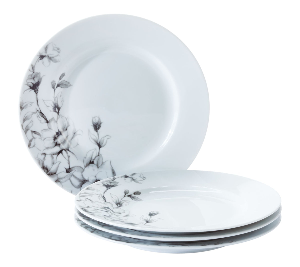 CANVAS Wild Rose Side Plate, 1-pc, White, Dishwasher & Microwave-Safe,