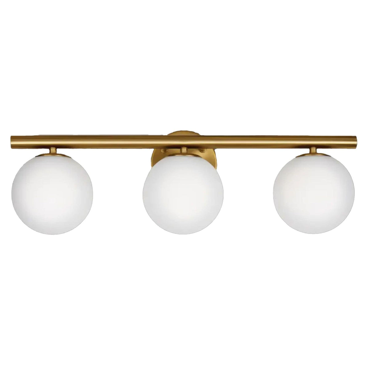 CANVAS Winslow 3-Light Vanity Light Fixture with Opal Glass Shades, Brushed Gold