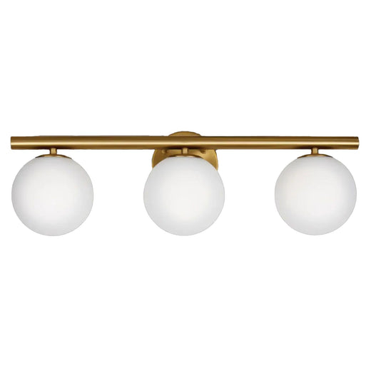 CANVAS Winslow 3-Light Vanity Light Fixture with Opal Glass Shades, Brushed Gold