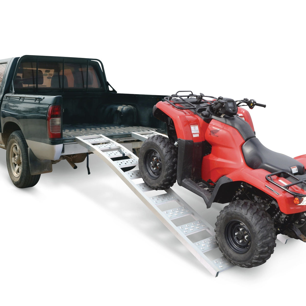 CargoMaster Aluminum Arched Loading Ramps Pair with Adjustable Straps, 90 x 12-in, 2-pc