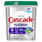 Cascade Platinum ActionPacs Dishwasher Detergent Pods, Fresh, 67 Count