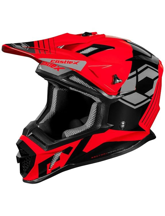 Castle X CX200 Sector MX Helmet, Red