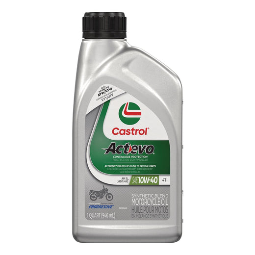 Castrol Actevo Motorcycle Oil 4T 10W40, 946-mL