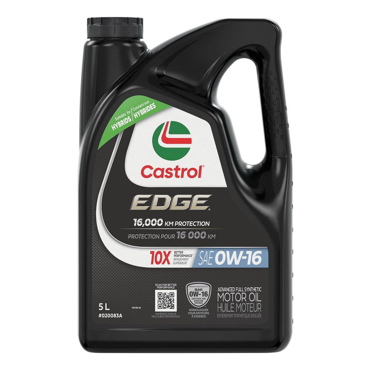 Castrol EDGE 0W16 Advanced Synthetic Motor Oil, 5-L
