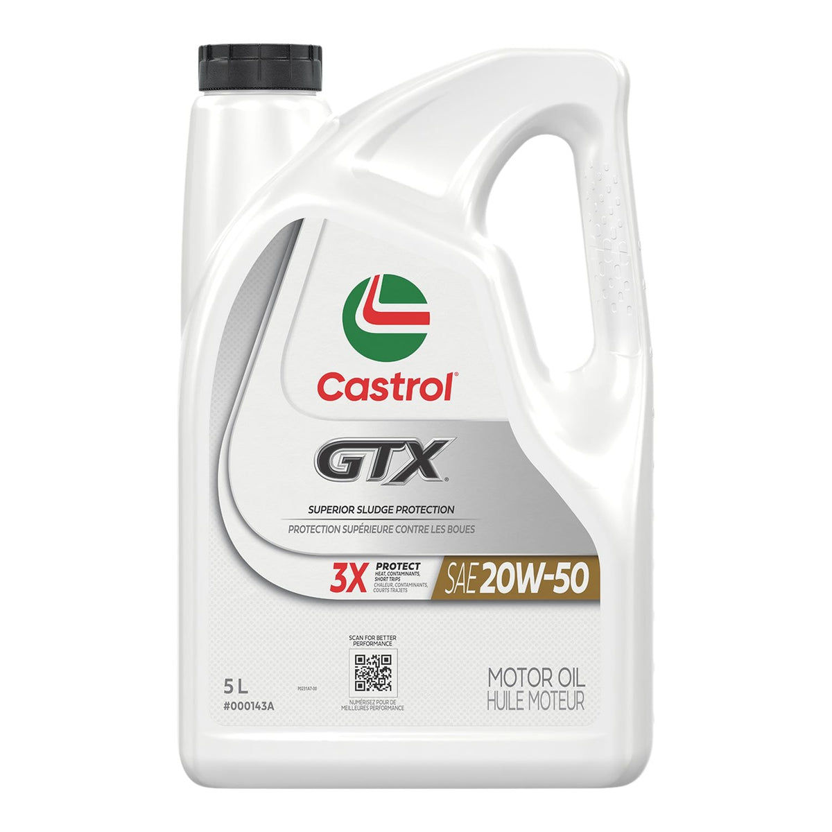 Castrol GTX 20W50 Conventional Engine/Motor Oil, 5-L