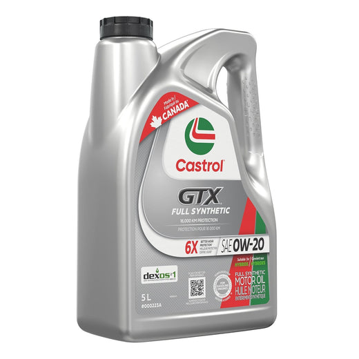 Castrol GTX Full Synthetic 0W20 Engine/Motor Oil, 5-L Jug