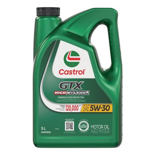 Castrol GTX High Mileage 10W30 Conventional Engine/Motor Oil, 5-L