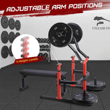 Chest Press Machine, 1050LBS Capacity, Independent Converging Arms, Weight Bench Press with Adjustable Flat Bench for Upper Body Workouts, Red image 3