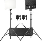 D50 LED Video Light Panel Lights 15.4", 2 Packs 45W 3000K-8000K Bi-Color Dimmable Photography Lighting, CRI 96 Videography Lighting for Video Shooting/Gaming/Live Stream/Studio/Film