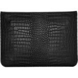 Black Faux Crocodile Laptop Sleeve Case image 3