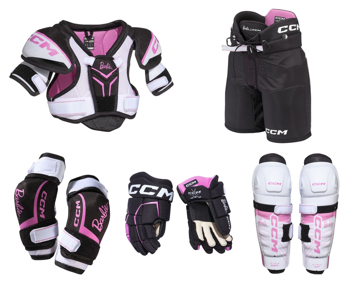 CCM Barbie Hockey Protective Kit, Youth, Assorted Sizes