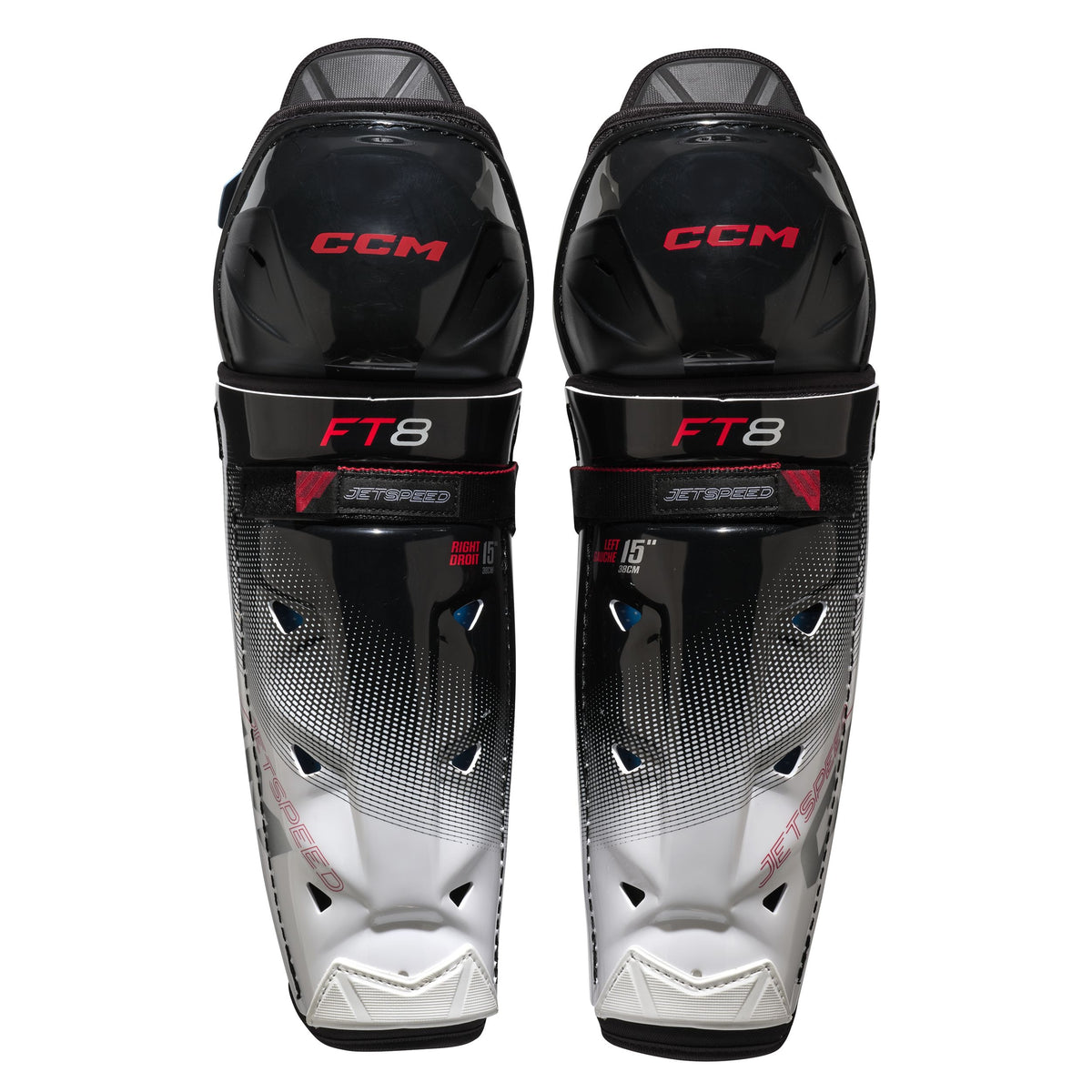 CCM Jetspeed FT8 Shin Guards, Senior, Assorted Sizes