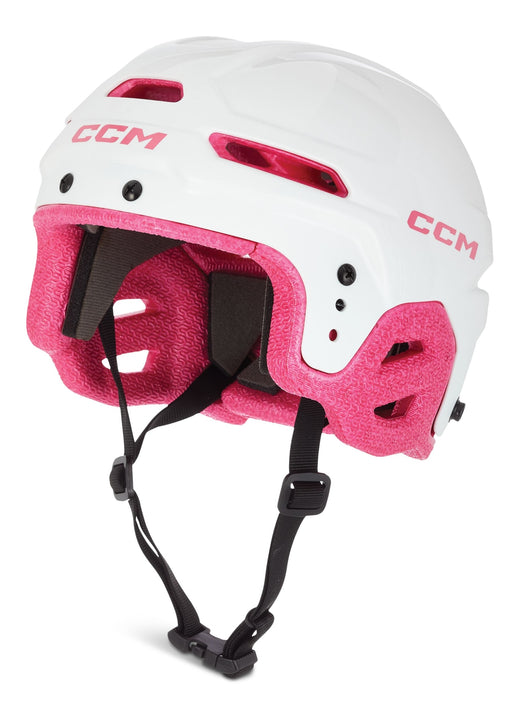CCM Multi-Sport Hockey Helmet, Youth, White/Pink